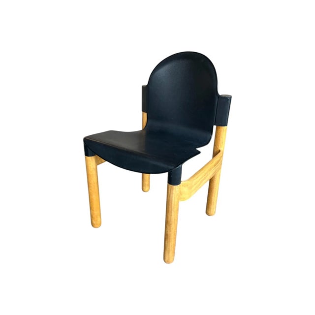 Wood Set of 4 Sculptural Thonet Flex Chairs by Gerd Lange in Birch & Black For Sale - Image 7 of 12