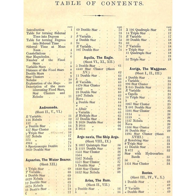 Traditional "Star Atlas" 1901 Klein, Dr. Hermann J. [Text By] For Sale - Image 3 of 6