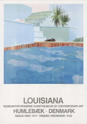 2021 David Hockney 'Pool and Steps' Offset Lithograph Poster