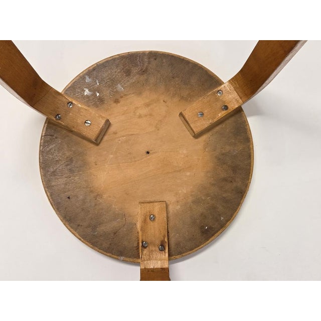 Stool 60 in Green Linoleum by Alvar Aalto for Artek, 1950s For Sale - Image 10 of 13