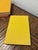 Vintage Citrus Monochromatic Hardcover Book Stack - Set of 3 - Tangerine Orange & Lemon Yellow - Mid-Century Nyc Counterculture Decor For Sale In Boise - Image 6 of 12