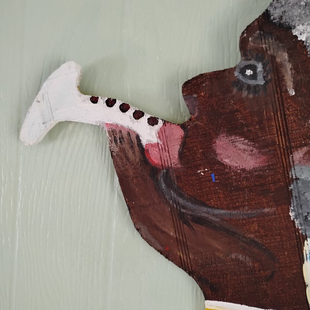 Folk Art Original Cut-Out "Gabriel the Archangel" by t.c. Boots For Sale - Image 3 of 10