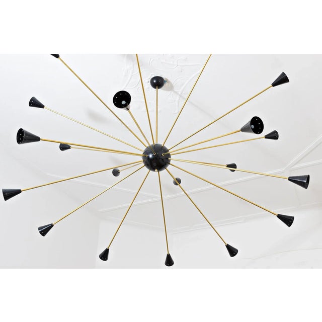 Large Italian Sputnik Chandelier from Stilnovo, Italy, 1960s For Sale - Image 6 of 11