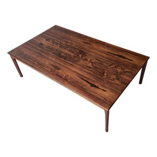 Large 1960s Mid Century Danish Brazilian Rosewood Coffee Table For Sale