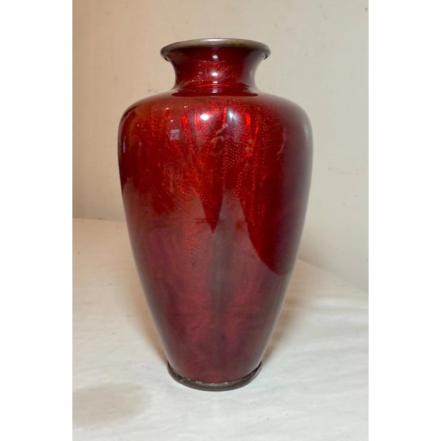 Up for sale is a wonderful antique handmade Japanese Ginbari foil vase. The vase features a stunning silhouette out of a...