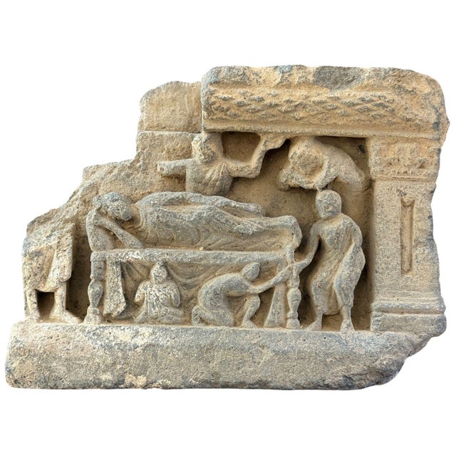 Ancient Gandharan Schist Parinirvana Relief, 2nd–4th Century Ad For Sale In Los Angeles - Image 6 of 11