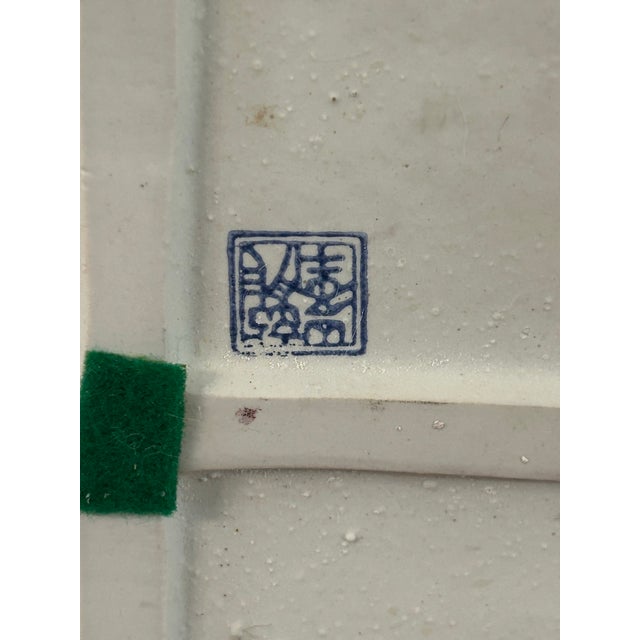 Mid 20th Century Large 23” Blue and White Chinoiserie Imari Style Foot Bath Jardiniere For Sale - Image 12 of 12