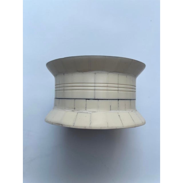 Round Bone Trinket Box For Sale - Image 4 of 9