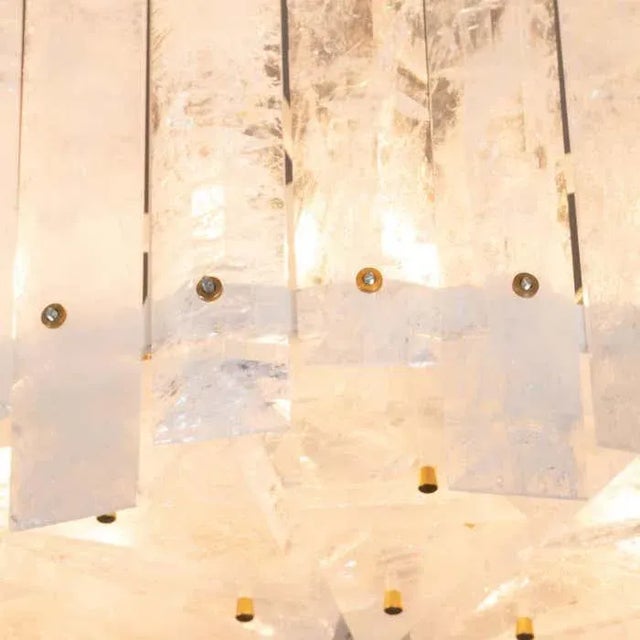 2010s Early 21st Century Marcelo Bessa Hand Beveled Brazilian Rock Crystal Chandelier For Sale - Image 5 of 13