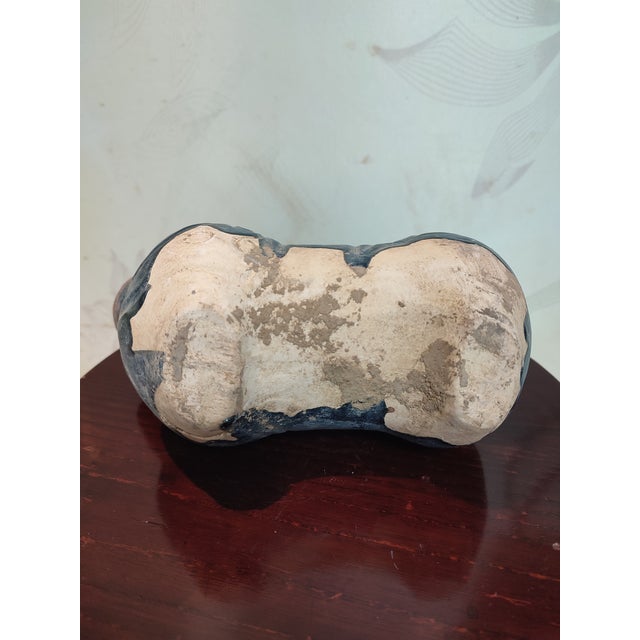 Art Deco Chinese Ceramic Pot Trio-Colored Glazed Pottery Water Pot Hand Carved Tiger Shape For Sale - Image 3 of 9
