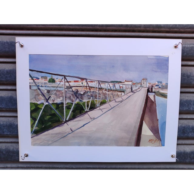 Michel Roubille, L'Île d'Yeu, 1981, Watercolor For Sale - Image 6 of 6