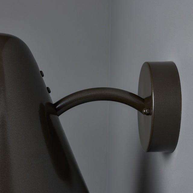 Mid-Century Modern 'ZuZu' Bronze Painted Brass Wall Sconce in the Style of Jacques Biny For Sale - Image 9 of 16