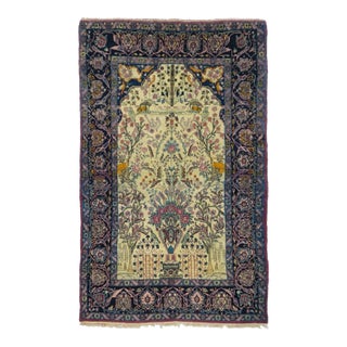 Antique Tehran Rug 4'4'' x 7' For Sale