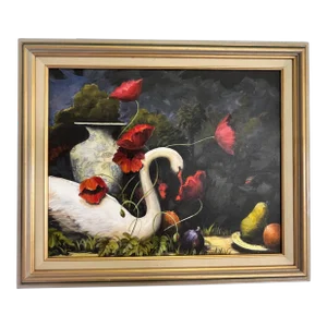 Signed Original Painting on Canvas by Karen Reinhart (American, 1938-2023)