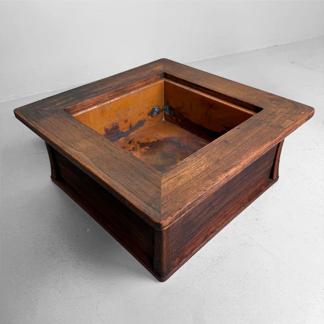 Brown Antique Japanese Wooden Planter, 1890s For Sale - Image 8 of 12