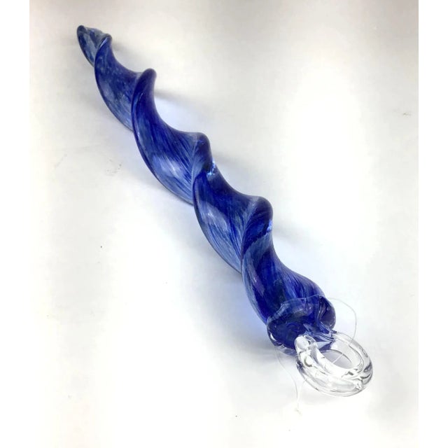 1980s Art Glass Hanging Twirling Ornament For Sale - Image 9 of 9