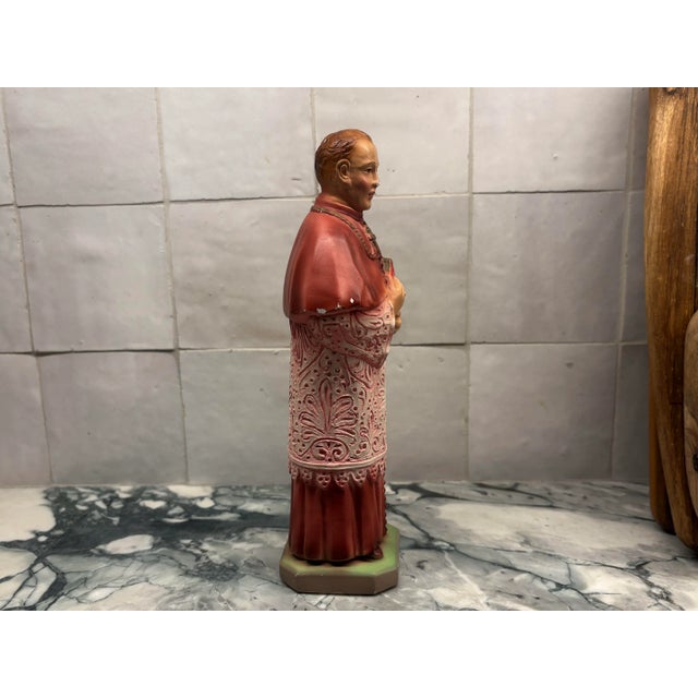 Vintage Mid 20th Century Religious Icon Italian Chalkware Figurine For Sale - Image 4 of 12