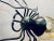 Black Mid-Century Italian Modern Metal and Glass Spider Wall Lamp, 1950s For Sale - Image 8 of 9