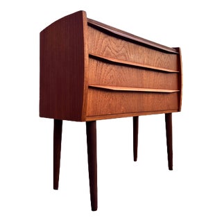 Small Danish Teak Chest of Drawers For Sale