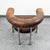 1960s 1960s Mid Century Danish Modern Lounge Chair Brown Leather Round Back Steel Cobra Seat For Sale - Image 5 of 12