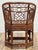Wood Vintage Chinoiserie Brighton Pavilion Style Rattan Horseshoe Chair For Sale - Image 7 of 11