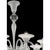 Mid-Century Modern Modern Venetian Murano Glass Chandelier in Transparent and White Tones with Silver Leaf by Simoeng For Sale - Image 3 of 7