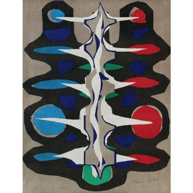 ETIENNE-MARTIN ABSTRACT COMPOSITION 1975 lithograph on Arches paper signed and numbered in pencil published by : Editions...