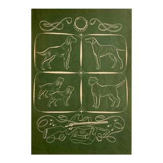 Contemporary Reproduction Print of Vintage Green Dogs For Sale