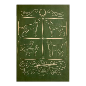 Contemporary Reproduction Print of Vintage Green Dogs