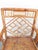 Pair of Chinese Chinoiserie Style Burnt Bamboo Armchairs For Sale - Image 13 of 17