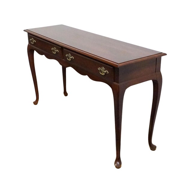 SUPERIOR FURNITURE Co. Solid Cherry Traditional Queen Anne Style 52" Accent Sofa Table 01-24518 29" High 52" Wide 16" Deep...