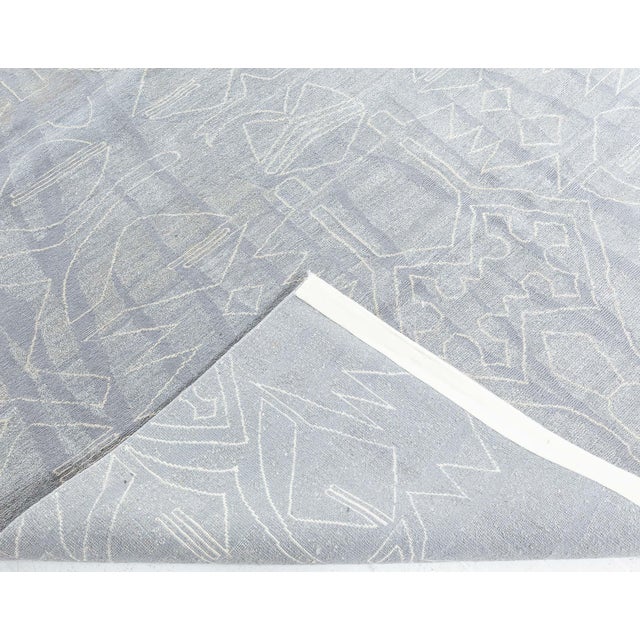 Gray Modern Eskayel Akimbo Grey and White Handmade Rug by Doris Leslie Blau For Sale - Image 8 of 8