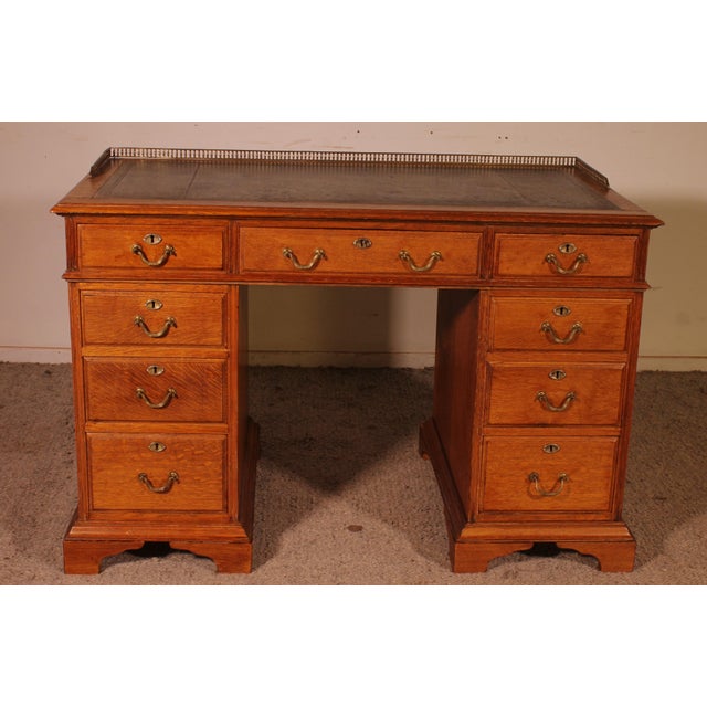 19th Century Oak Drawer Desk For Sale - Image 15 of 15