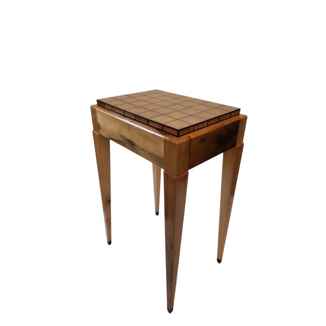 Reclaimed Parquetry Side Table For Sale - Image 4 of 6