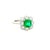 Superb Colombian Emerald Diamond Platinum Halo Ring, Gia Certified, Size 6.25 For Sale - Image 4 of 8