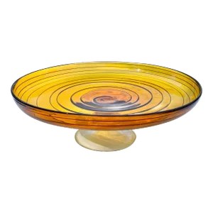 Antique Handcrafted Swirl-Patterned Murano Glass Tray