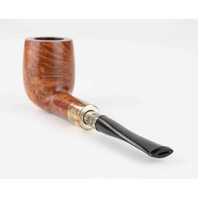Mid-20th Century Briar Pipe with Sterling Silver Ferrule For Sale - Image 4 of 5