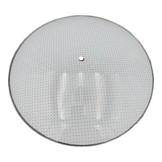 Vintage Round Frosted Glass Ceiling Light Cover Mid Century 15" Nos For Sale