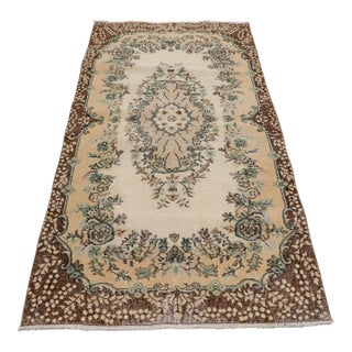 1970s Vintage Floral Design Handmade Sparta Area Rug For Sale