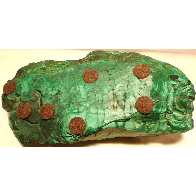 Textile 1970s Large Malachite and Chrysocolla Free-Form Vide-Poche For Sale - Image 7 of 8