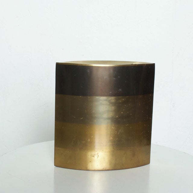 Modern Brass Candle Holder Vase Sculptural Bronze By Michael