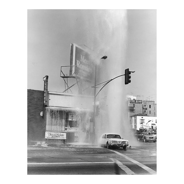 1978 Los Angeles Fire Hydrant Accident Photograph by Don Ware For Sale