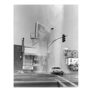 1978 Los Angeles Fire Hydrant Accident Photograph by Don Ware