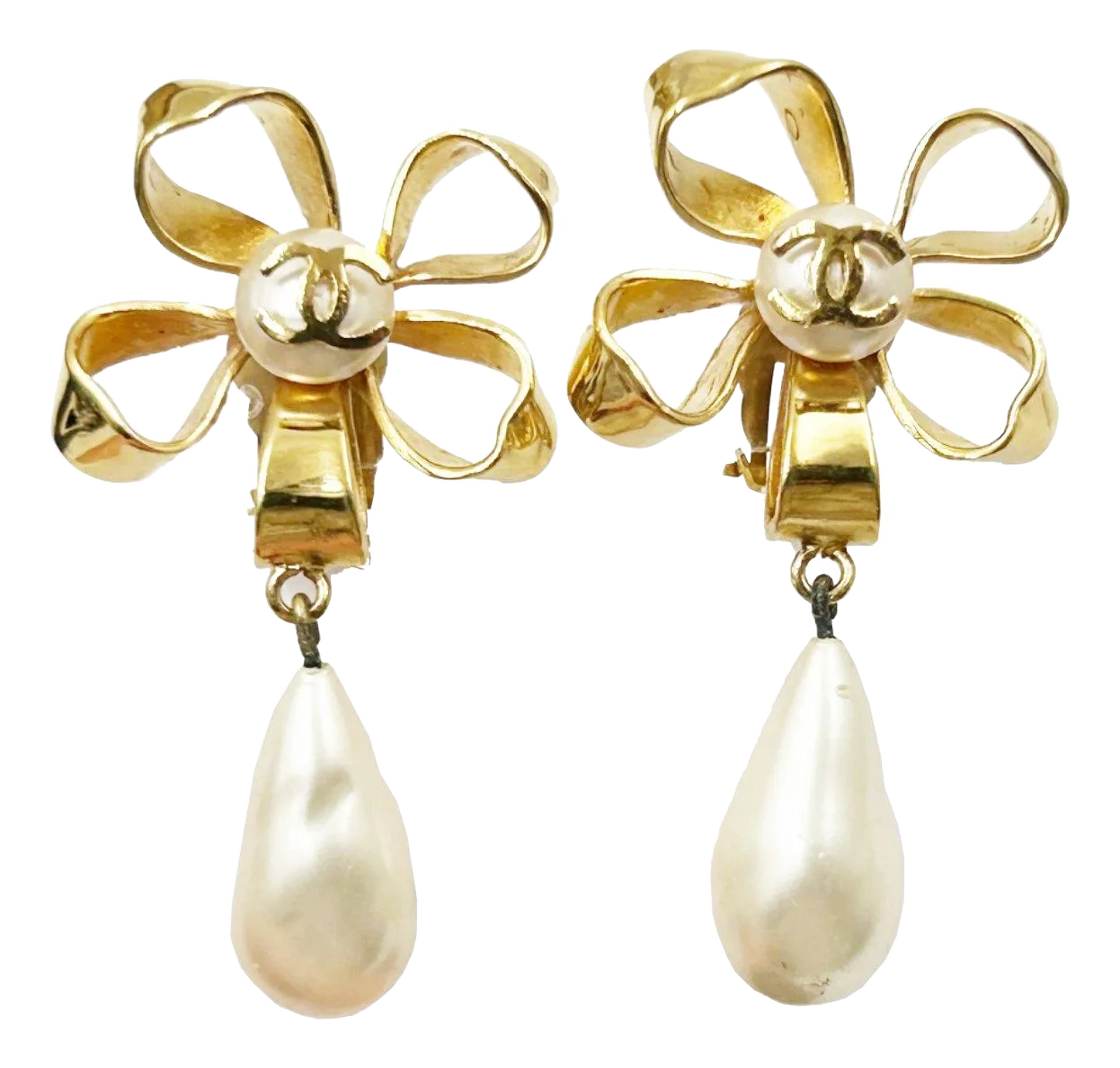VINTAGE HOLLYWOOD☆petit twinkle ribbon pearl earrings Amazon.com: LILITHKISS Twinkle Pearl Bow Dangle & 925 Silver
