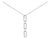 14K White Gold 1/10 Cttw Diamond Triple Paper Clip Pendant Necklace For Sale