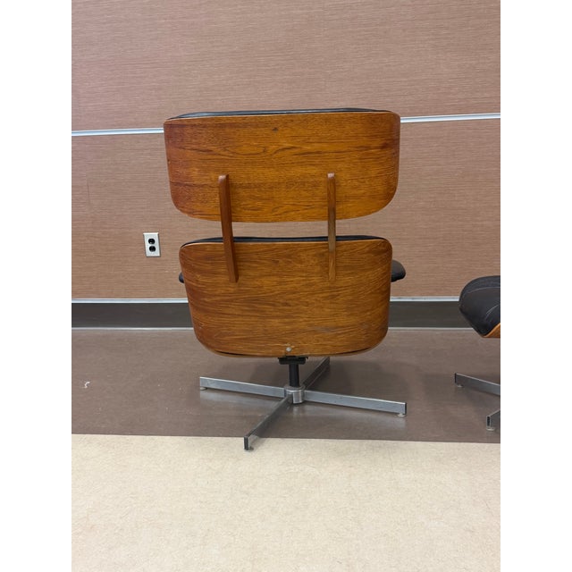 Mid Century Eames Style Chair and Ottoman by Charlton For Sale - Image 6 of 7