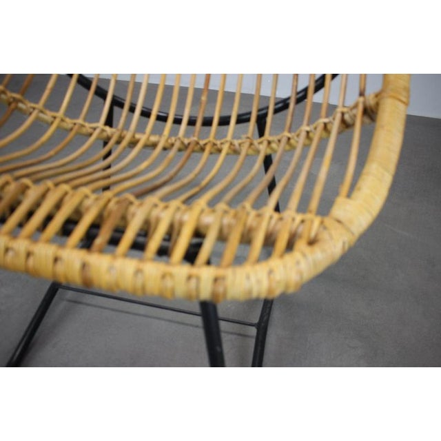 Rattan Lounge Chair by Alan Fuchs for Uluv, Former Czechoslovakia, 1960s For Sale - Image 4 of 13