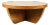 Contemporary Round Faux-Grained Painted Wood Coffee Table For Sale