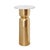 Worlds Away Matthew Izzo Home - Alina Polished Brass Side Table With Round Marble Top For Sale - Image 4 of 4