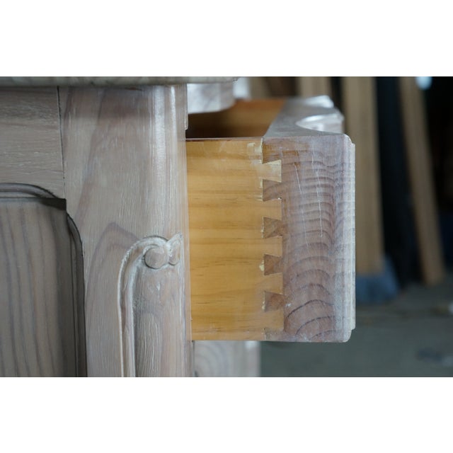 Vintage French Provincial Bleached Oak 3-Drawer Chest Nightstand Commode Dresser For Sale - Image 18 of 18